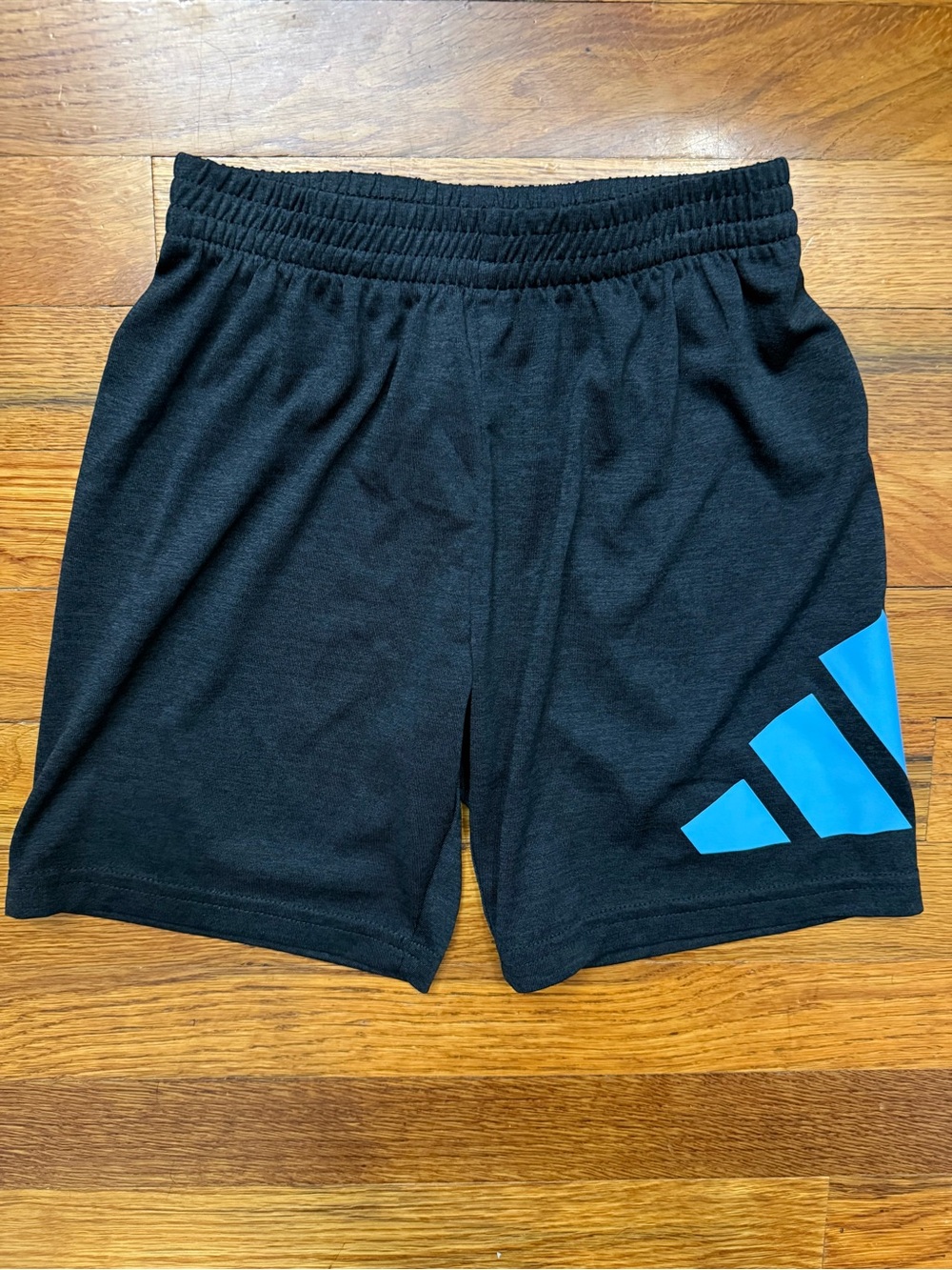 🩵 adidas Boy’s Black Athletic Shorts with Blue Logo Accent 🩵